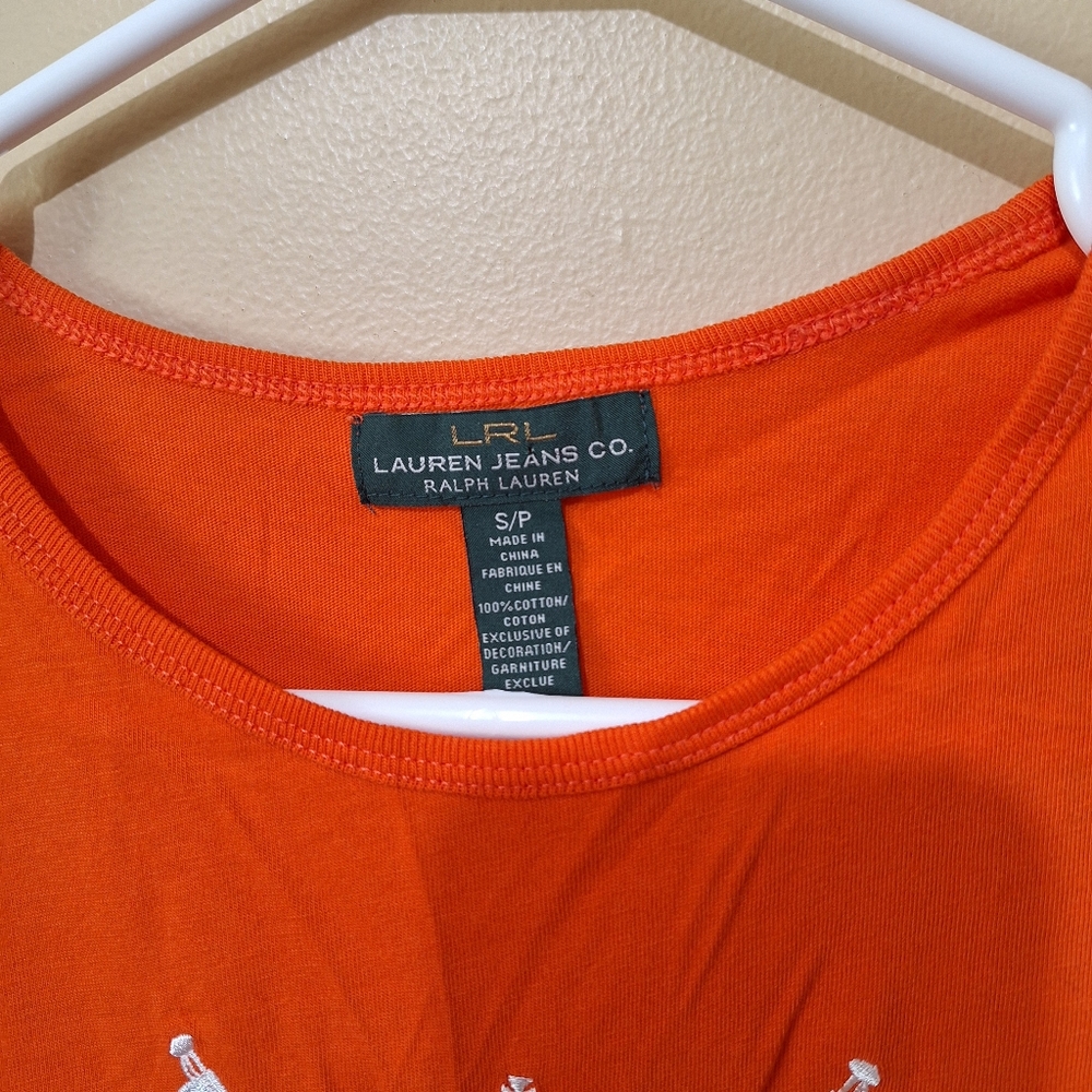 Lauren Ralph Lauren RLC Club Embroidered Beaded Sailing Themed Tshirt - Picture 2 of 4